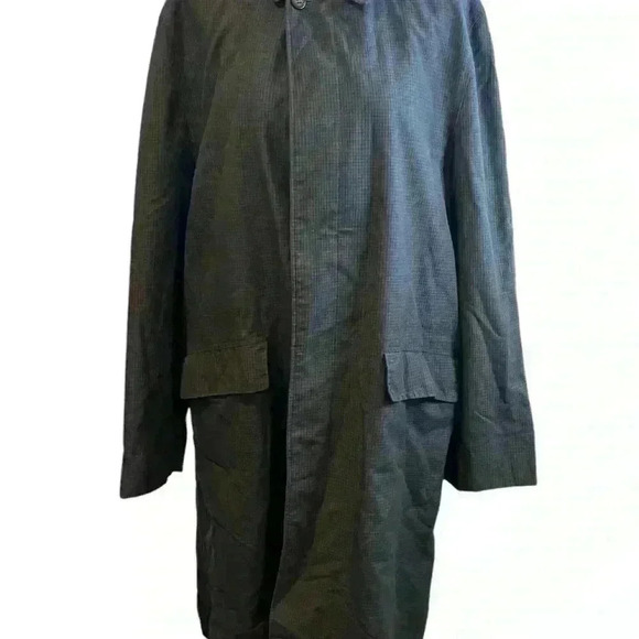 Vintage Trench Coat By Croydon Checkered Size Medium - Picture 7 of 13